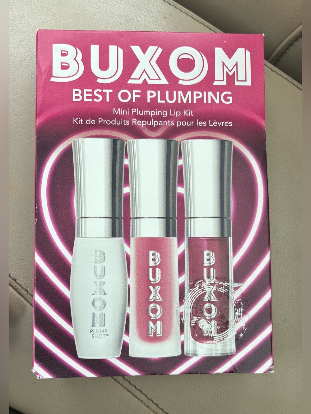 BUXOM Best of Plumping Mini Lip Kit 3pc Plump Shot Rose Julep Brandi New